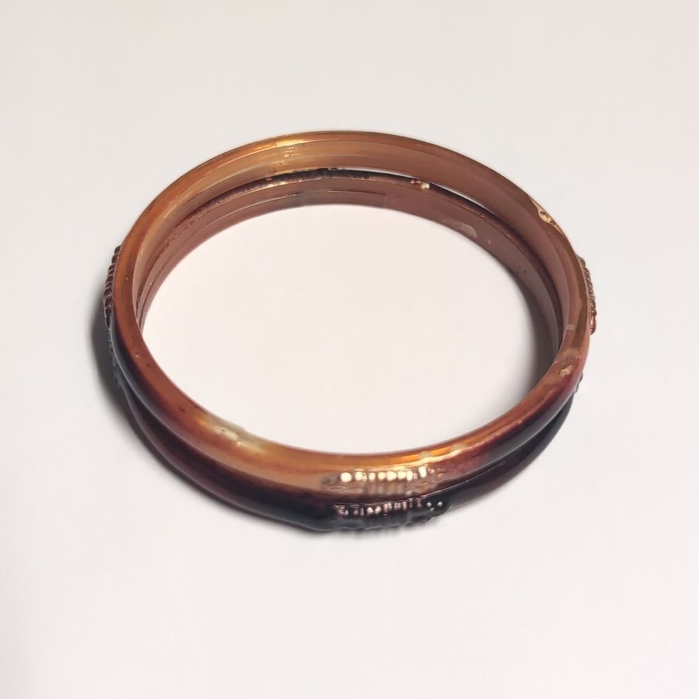 Set of 2 Red and Orange Indian‎ Bangle Bracelets